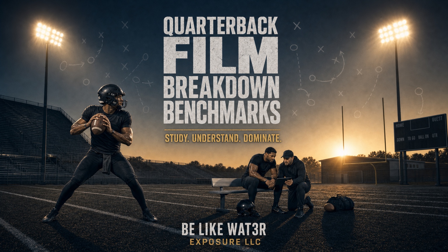 BLWE quarterback film breakdown benchmarks graphic