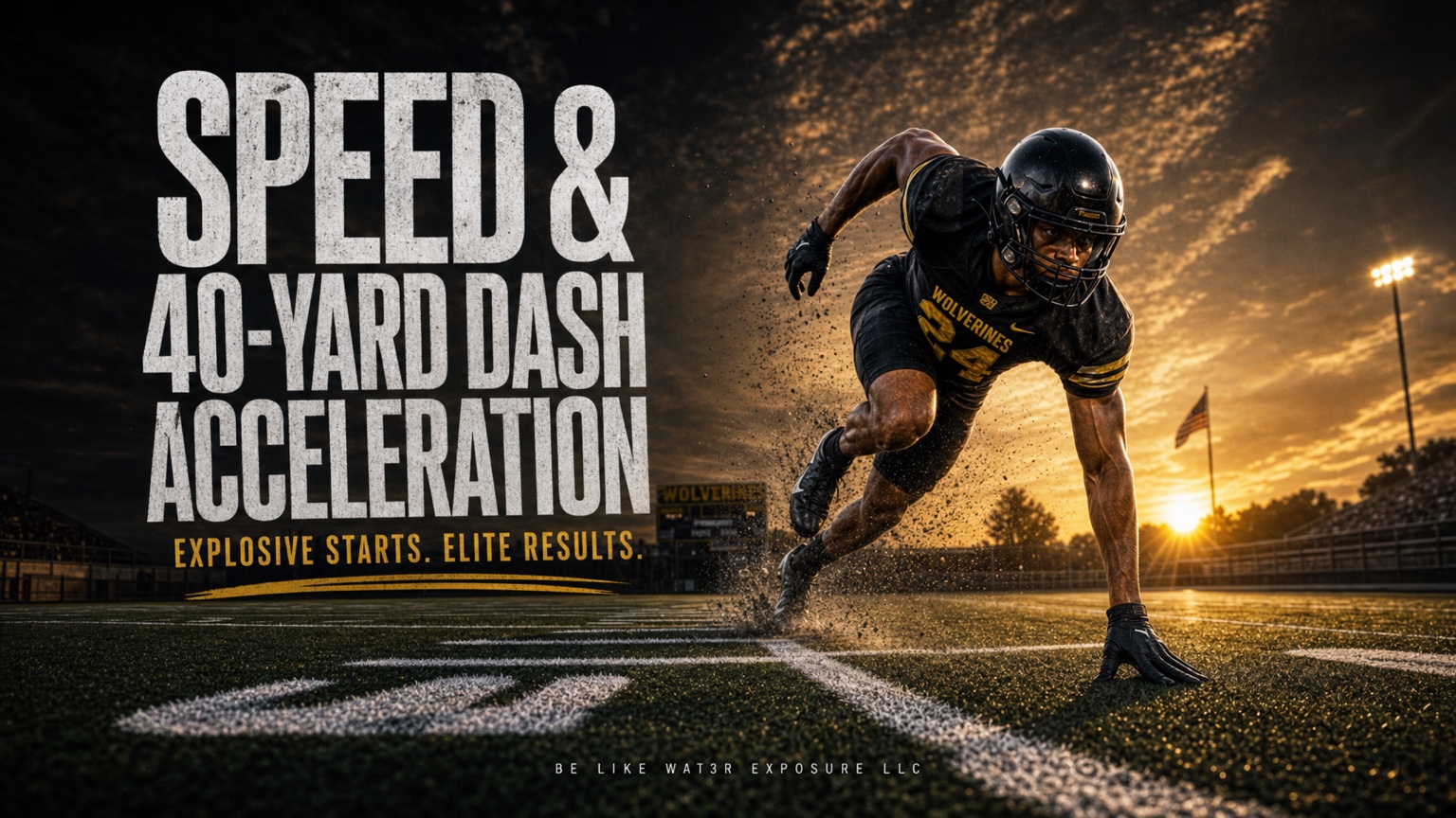 BLWE speed and 40-yard dash acceleration graphic